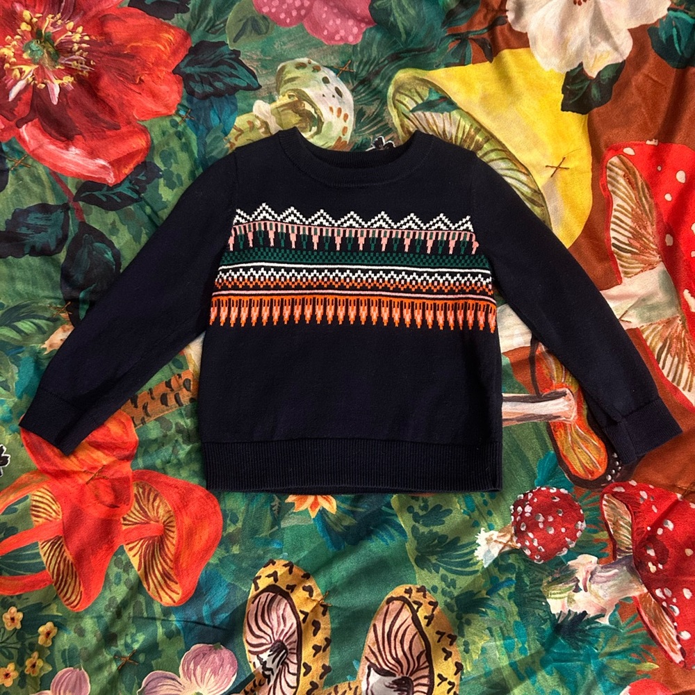 Gap NWOT Navy Fair Isle Sweater Size 3T